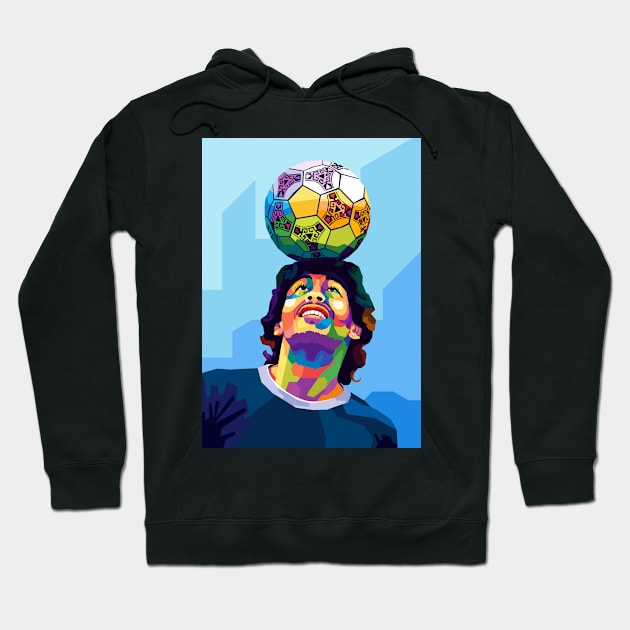 maradona wpap pop art Hoodie by Kuli art